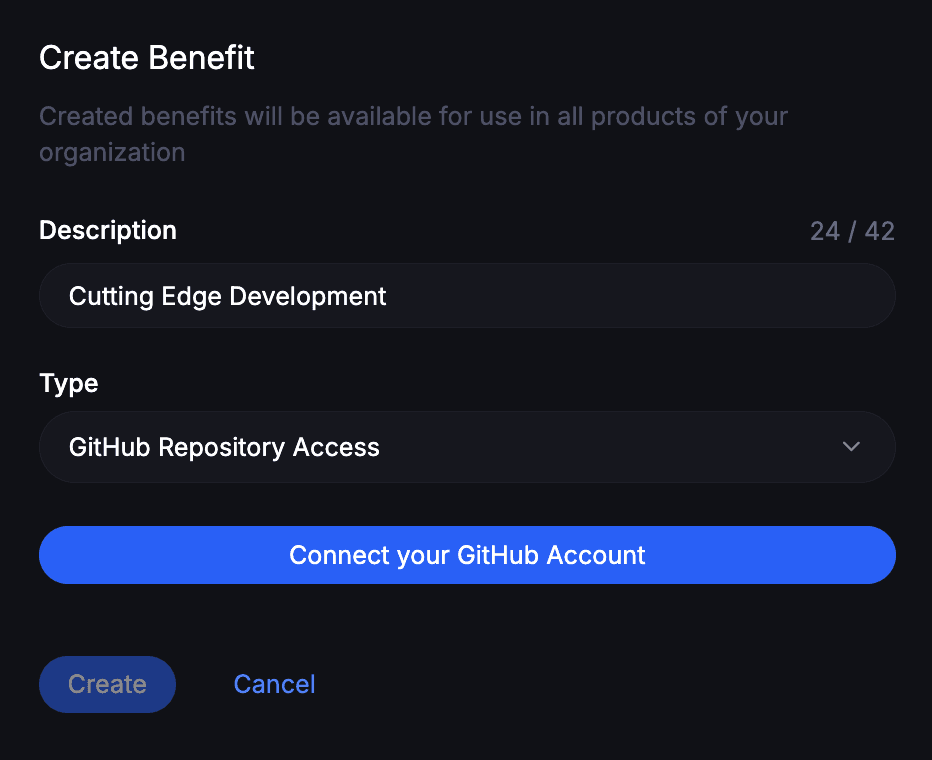 GitHub Repository Benefit Form